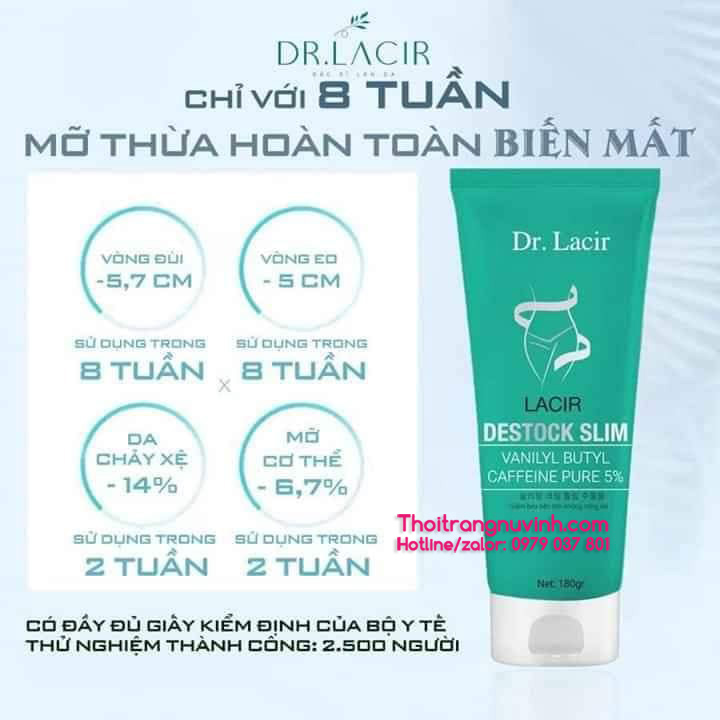 Kem Tan Mỡ Lacir Destock Slim LKD29