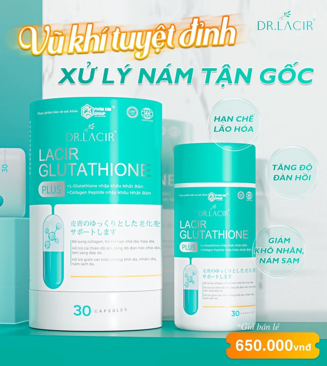 Viên Uống Lacir Glutathione Plus